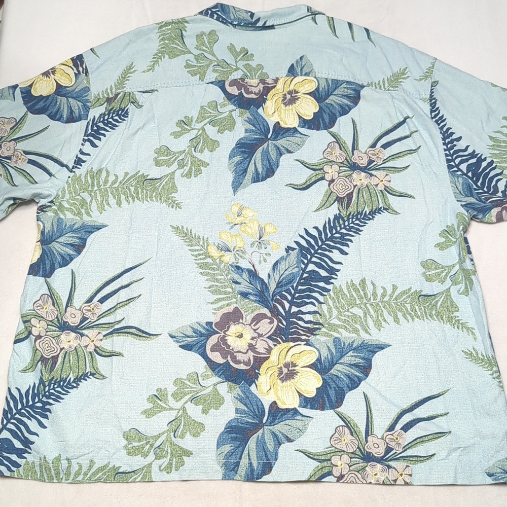 Tommy Bahama Silk Hawaiian Tropical Floral Camp Shirt Mens Size XXL - Picture 4 of 4